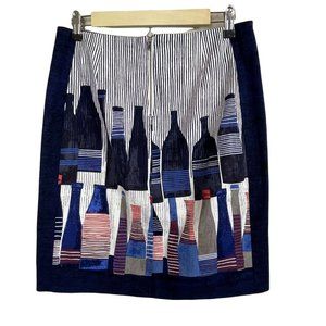 The Top Shelf Party Skirt!!  Nic+Zoe Bottles Vessels Pencil Skirt Size 6